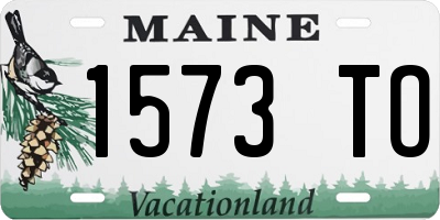 ME license plate 1573TO