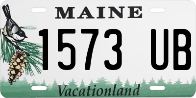 ME license plate 1573UB