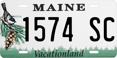 ME license plate 1574SC