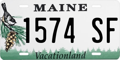 ME license plate 1574SF