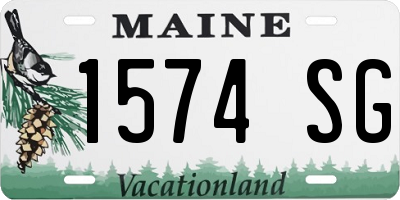 ME license plate 1574SG