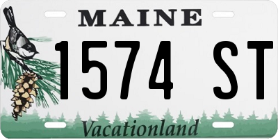 ME license plate 1574ST