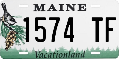 ME license plate 1574TF
