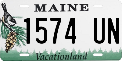 ME license plate 1574UN