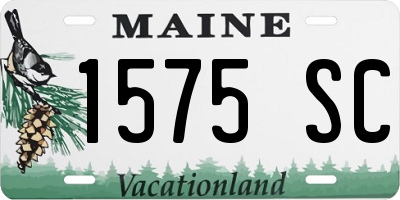 ME license plate 1575SC