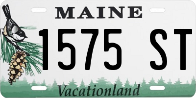 ME license plate 1575ST