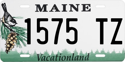 ME license plate 1575TZ
