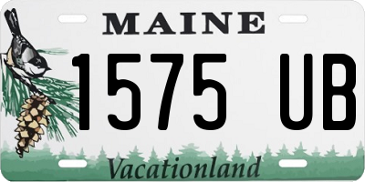 ME license plate 1575UB