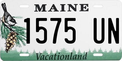 ME license plate 1575UN