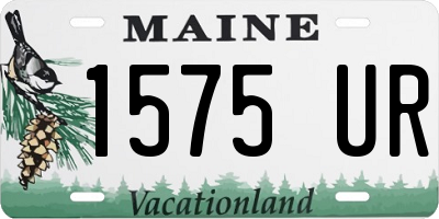 ME license plate 1575UR