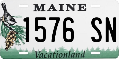 ME license plate 1576SN