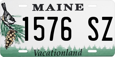 ME license plate 1576SZ