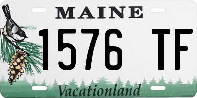 ME license plate 1576TF