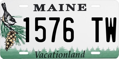ME license plate 1576TW