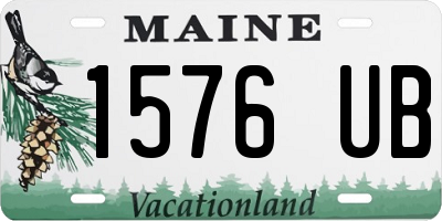 ME license plate 1576UB