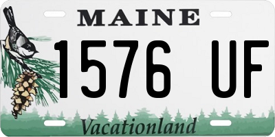 ME license plate 1576UF