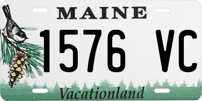 ME license plate 1576VC