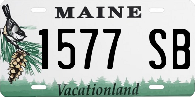 ME license plate 1577SB