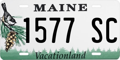 ME license plate 1577SC