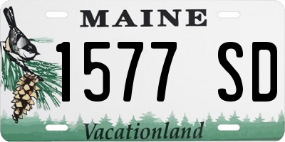 ME license plate 1577SD