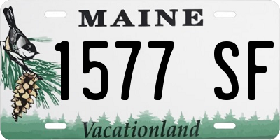 ME license plate 1577SF