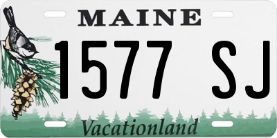 ME license plate 1577SJ