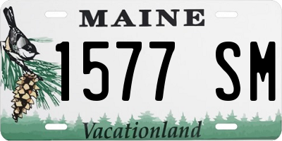 ME license plate 1577SM