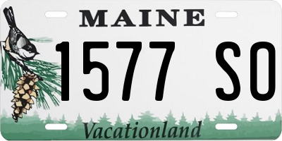 ME license plate 1577SO