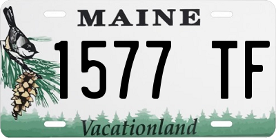 ME license plate 1577TF