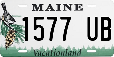 ME license plate 1577UB