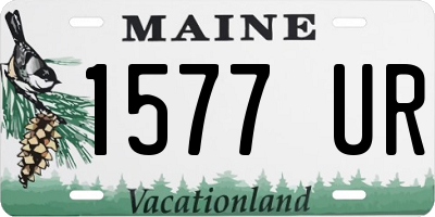 ME license plate 1577UR