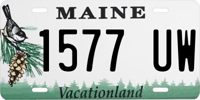 ME license plate 1577UW