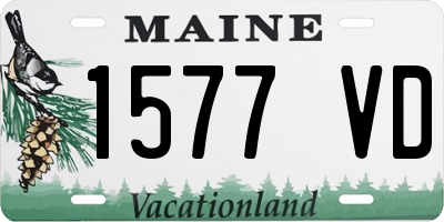ME license plate 1577VD