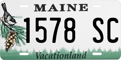 ME license plate 1578SC