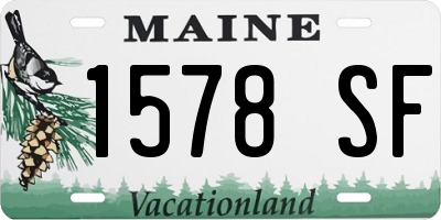 ME license plate 1578SF