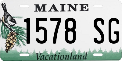 ME license plate 1578SG