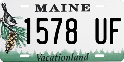 ME license plate 1578UF