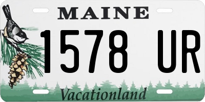 ME license plate 1578UR