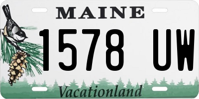 ME license plate 1578UW