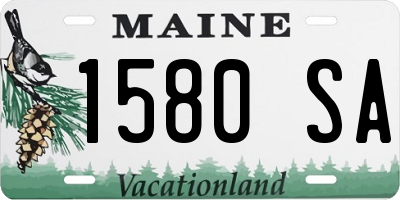 ME license plate 1580SA