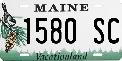 ME license plate 1580SC