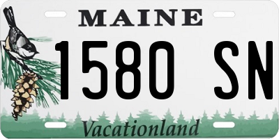 ME license plate 1580SN