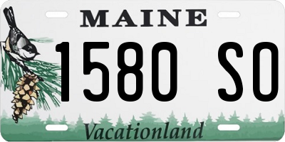 ME license plate 1580SO