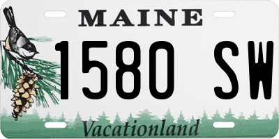 ME license plate 1580SW