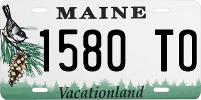 ME license plate 1580TO