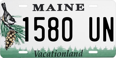 ME license plate 1580UN
