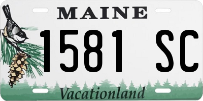 ME license plate 1581SC