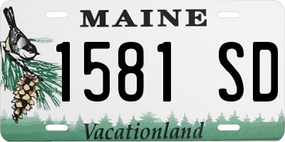 ME license plate 1581SD