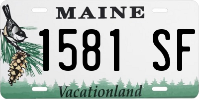 ME license plate 1581SF