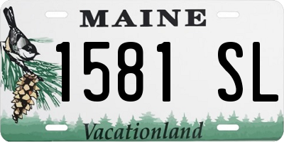 ME license plate 1581SL